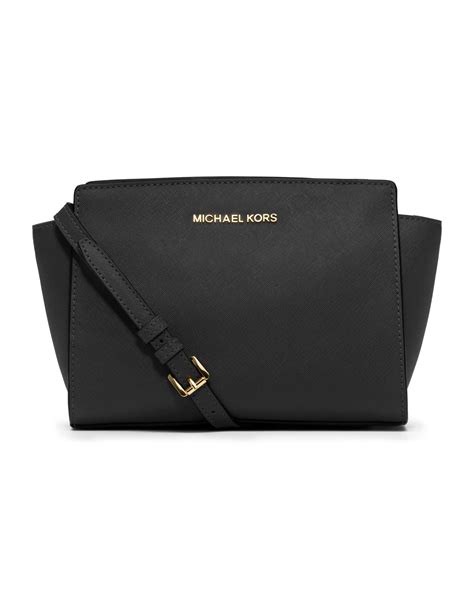 michael kors selma messenger bag|michael kors selma medium black.